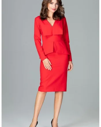 Rochie de zi model 122522, Rosu