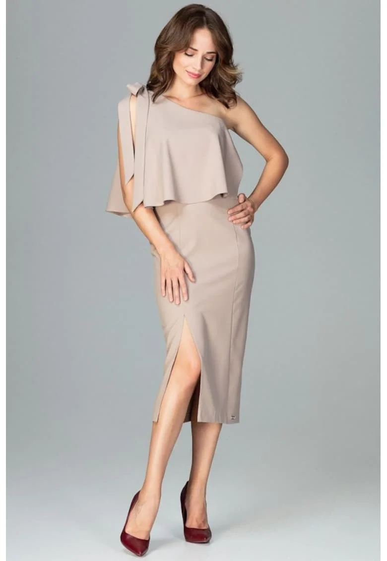 Rochie de zi model 122512, Bej
