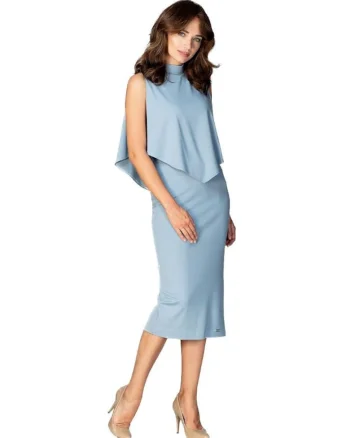 Rochie eleganta dama,  Marsta, albastra deschis, Albastru deschis