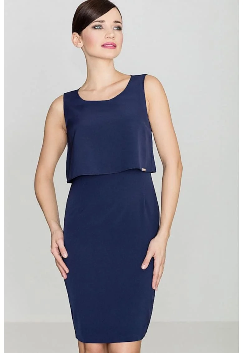 Rochie de zi model 114322, Bleumarin