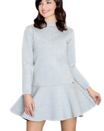 Rochie mini dama Alirad K247 gri, Gri