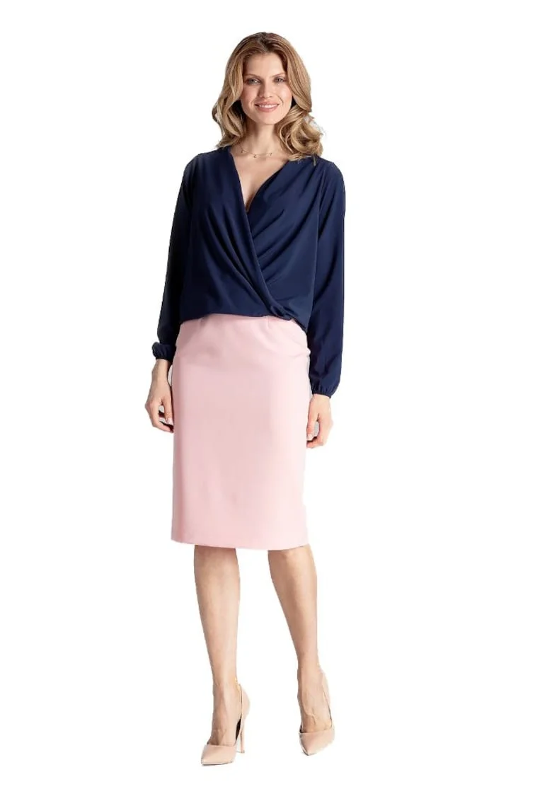 Bluza dama Guirat M659 culoare granat, Albastru inchis