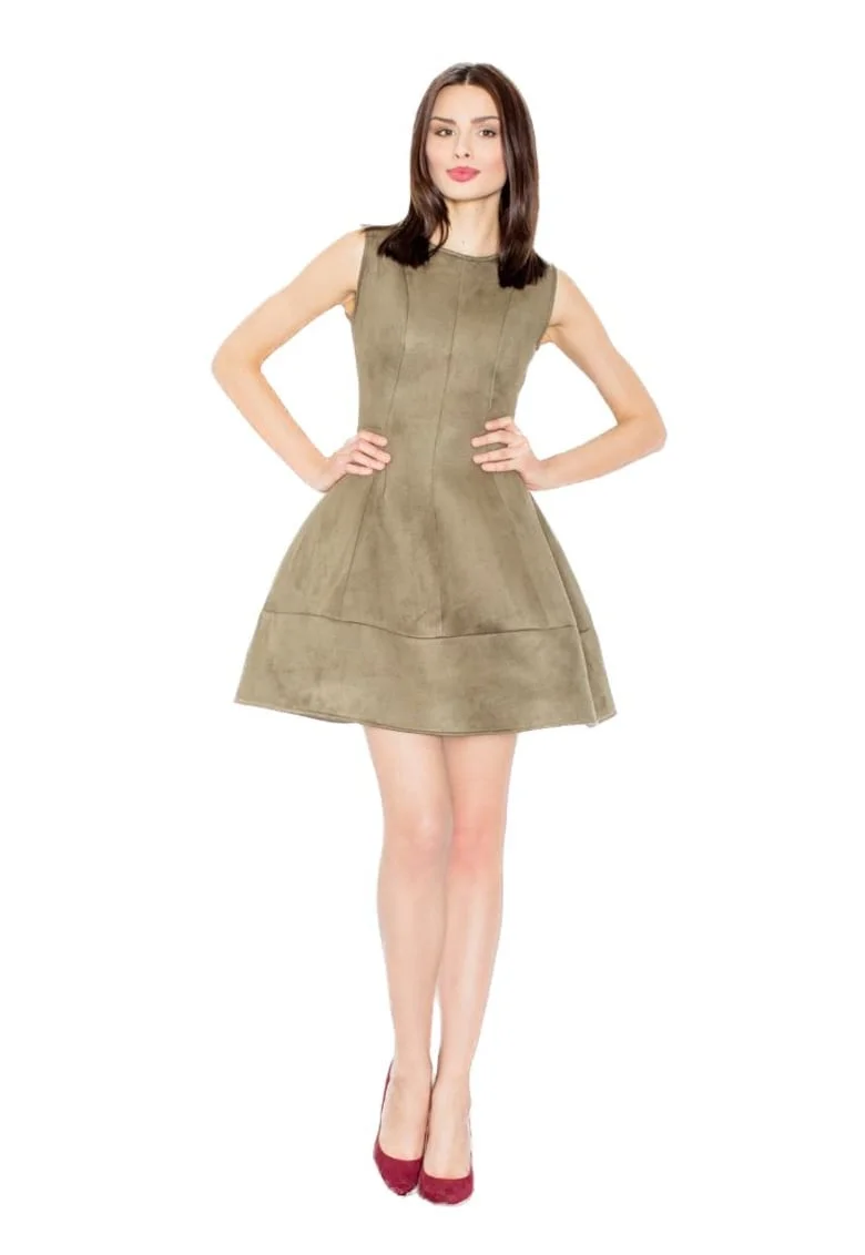 Rochie mini dama Brerad M457 olive, Verde
