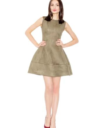 Rochie mini dama Brerad M457 olive, Verde