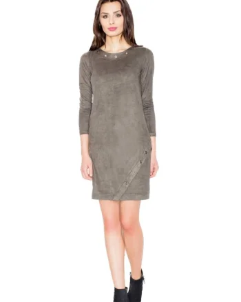 Rochie mini dama Brendrie M455 olive, Verde
