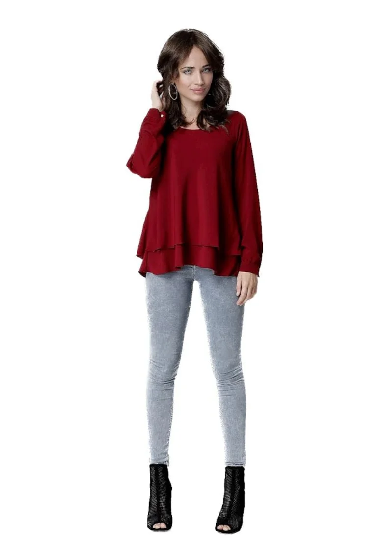 Bluza dama  Auberon L020 rosie, Visiniu