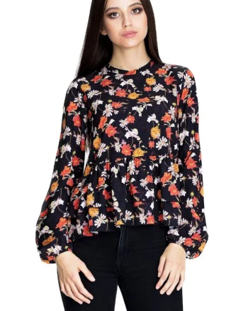 Bluză de damă Nidine M594 neagră, Negru