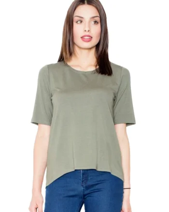 Tricou cu mânecă scurtă pentru femei  Ygrailde M436 Olive, Verde