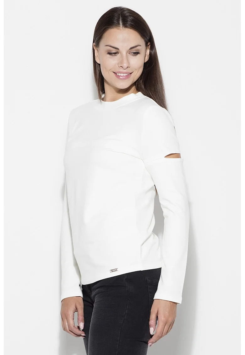 Bluza dama,  Bumbac/Elastan, Alb,