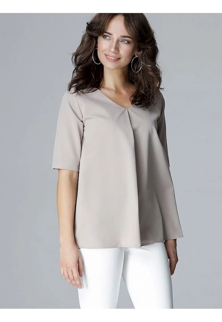 Bluza dama  bej, poliester, croiala lejera