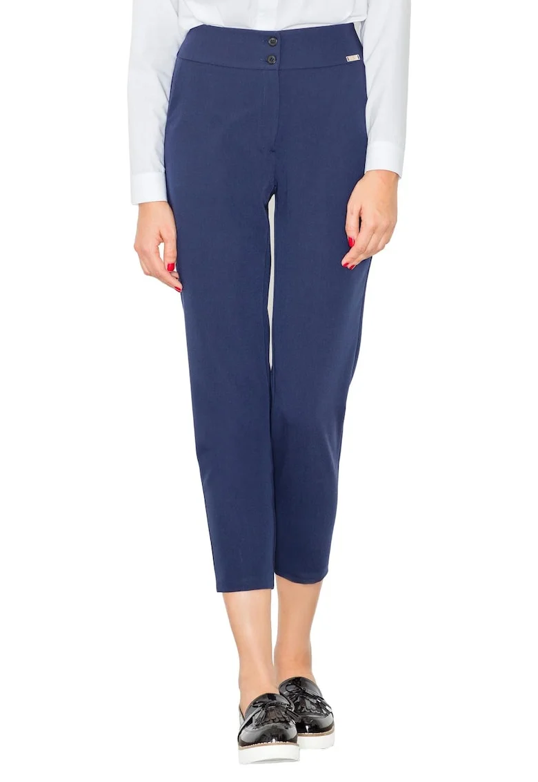 Pantaloni dama  M529, bleumarin, poliester, viscoza
