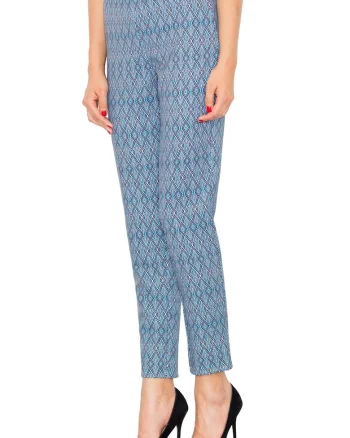 Pantaloni dama  M515, model geometric, poliester, elegant