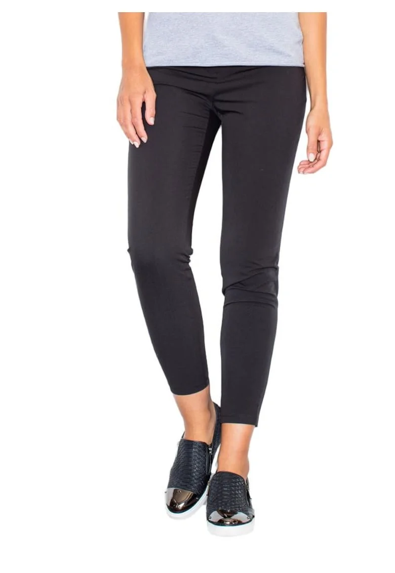 Pantaloni dama,  M293, mulati, negru, poliester, viscoza