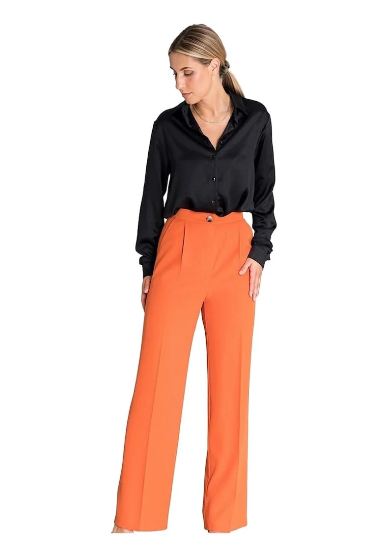 Pantaloni dama,  Poliester, Portocaliu