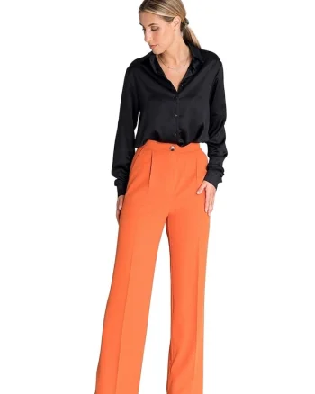 Pantaloni dama,  Poliester, Portocaliu
