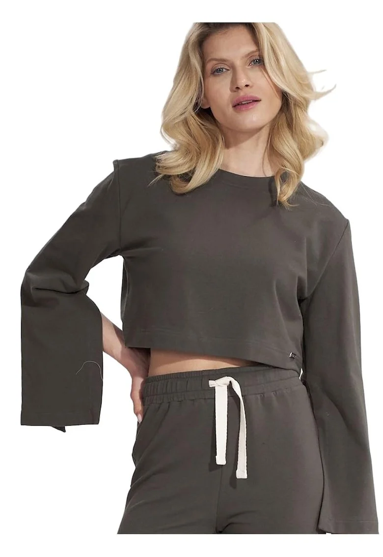 Bluza dama,  Bumbac/Elastan, Verde,