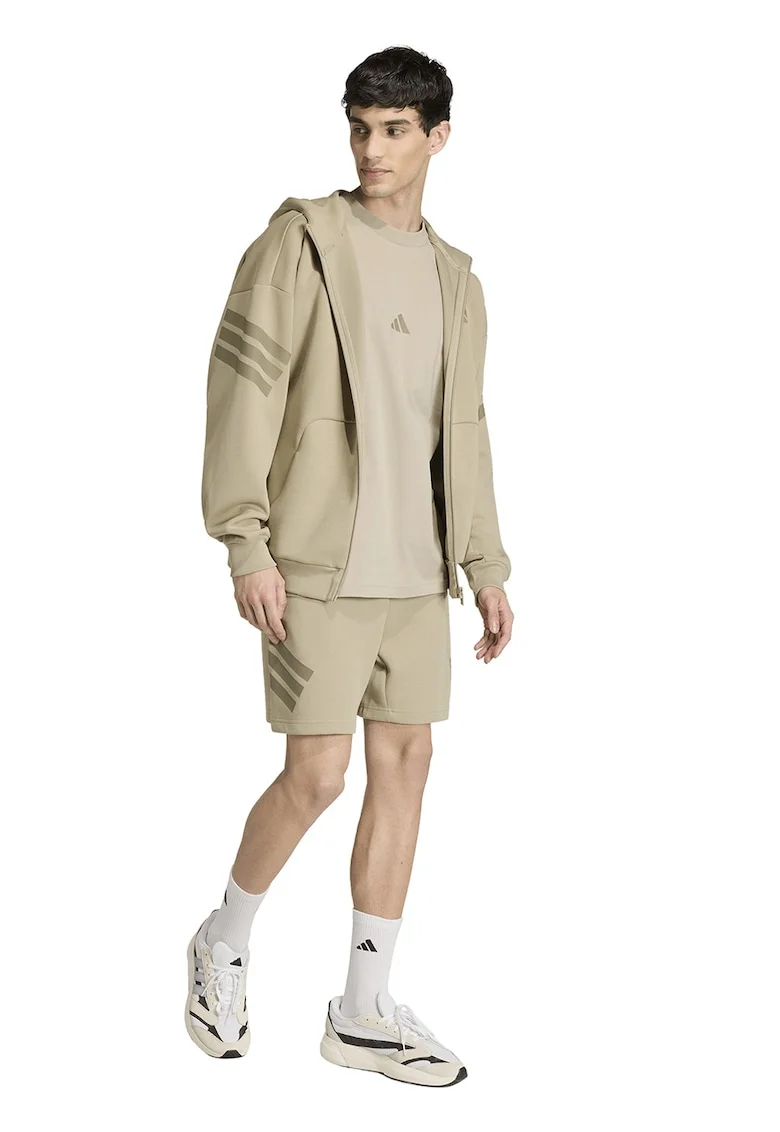 Pantaloni scurti relaxed fit din amestec de bumbac, Bej