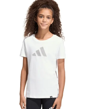 Tricou din bumbac Glam, Alb/Argintiu