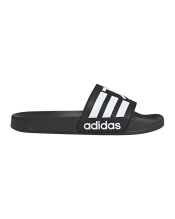 Papuci cu logo Adilette, Negru/Alb optic