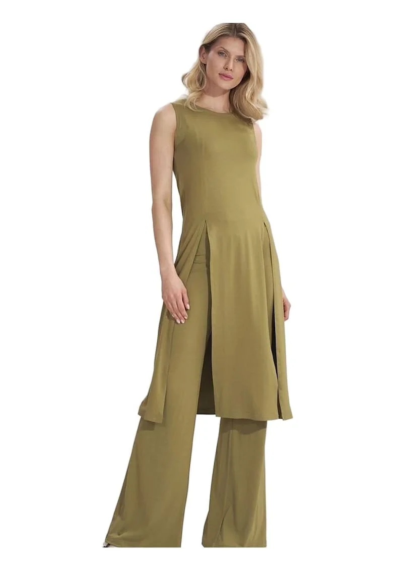 Rochie  tunica verde, viscoza,