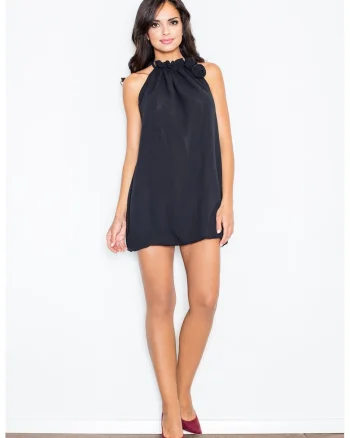 Rochie  de vara, neagra, poliester,