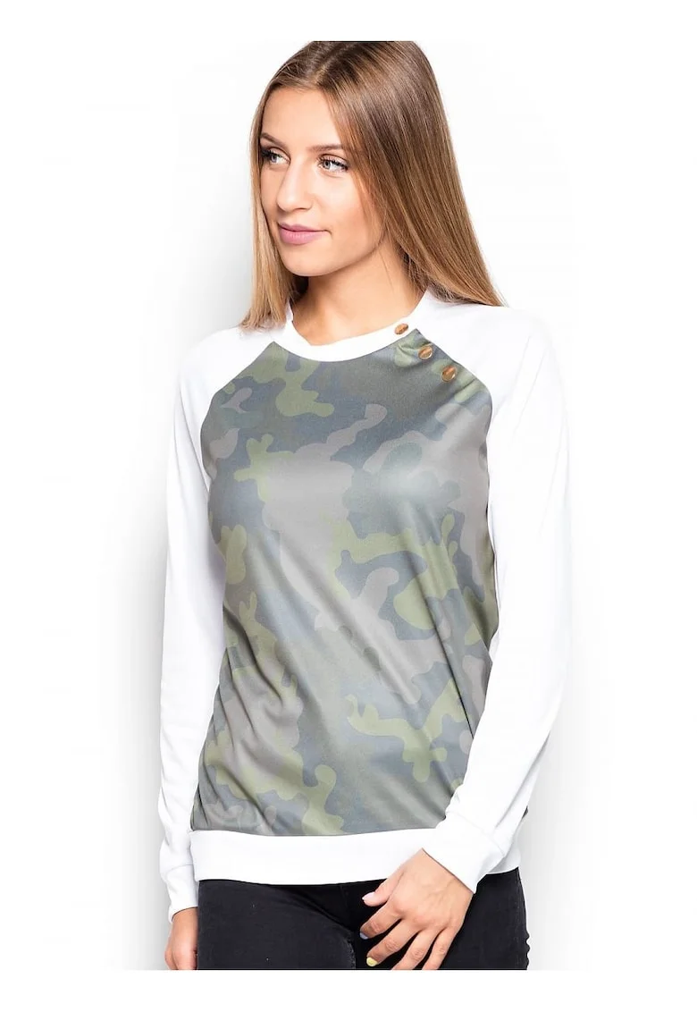 Bluza dama  alb, material confortabil,