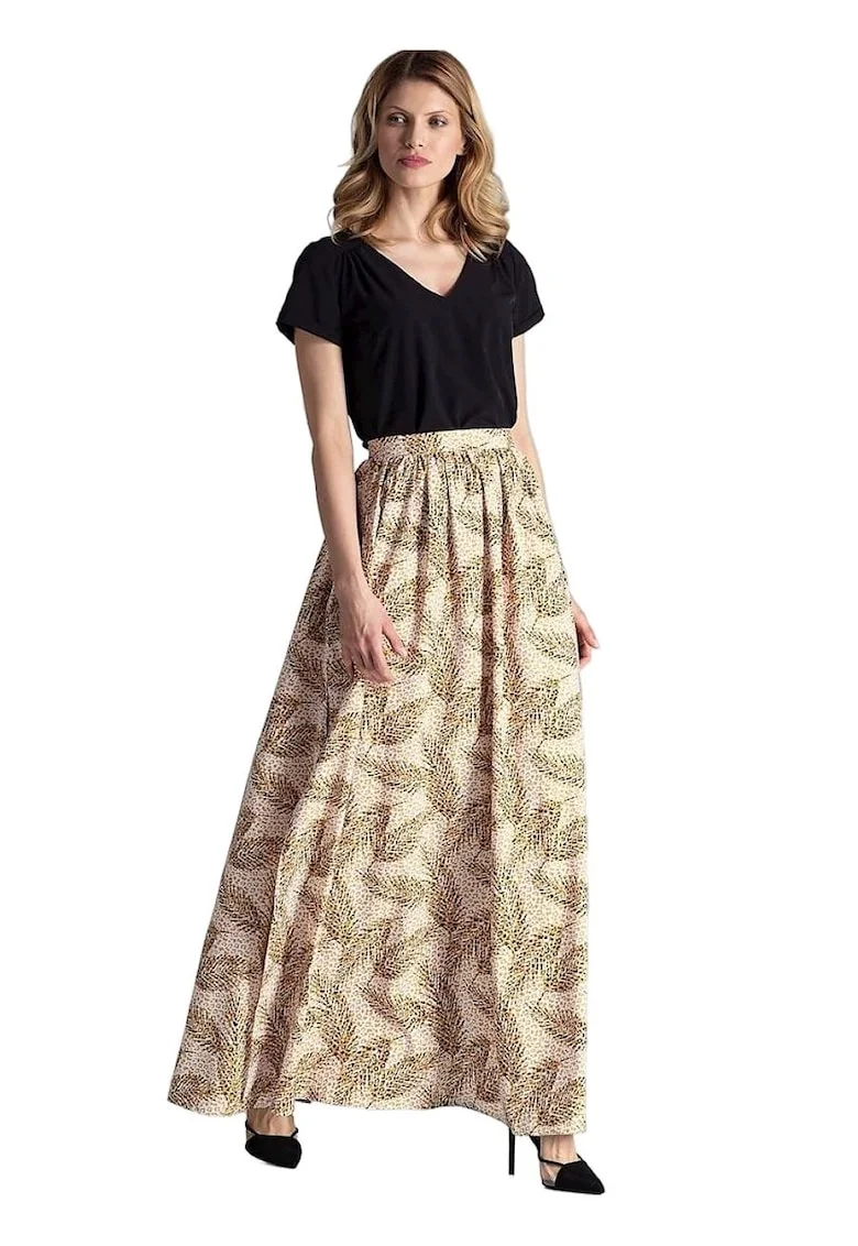 Fusta lunga  multicolor, material usor, design elegant, poliester