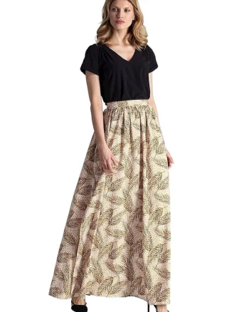 Fusta lunga  multicolor, material usor, design elegant, poliester