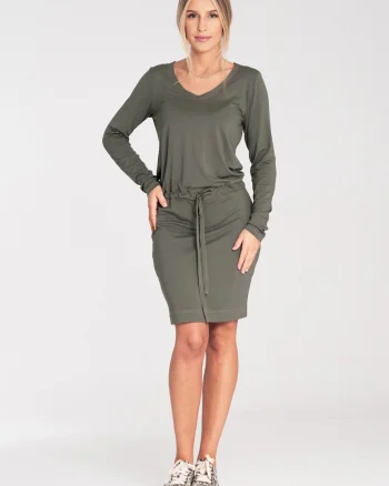 Rochie scurta,  verde, viscoza