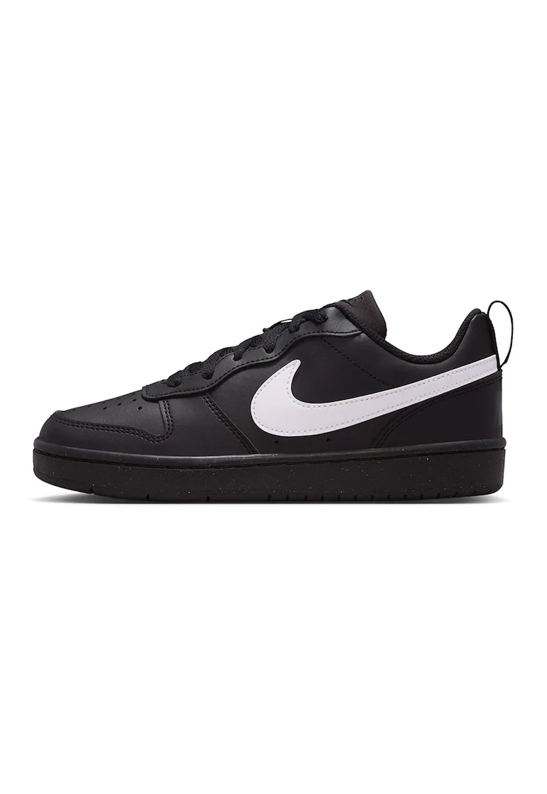 Pantofi sport Court Borough din piele ecologica, Negru/Alb optic
