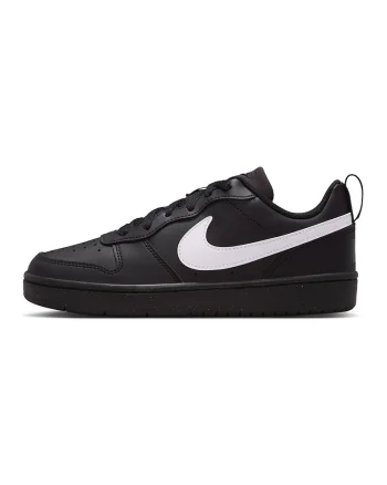 Pantofi sport Court Borough din piele ecologica, Negru/Alb optic