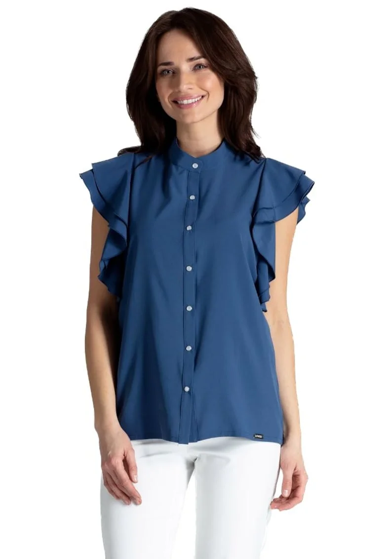 Bluza dama  Kuvien K482 culoare granat, Albastru inchis