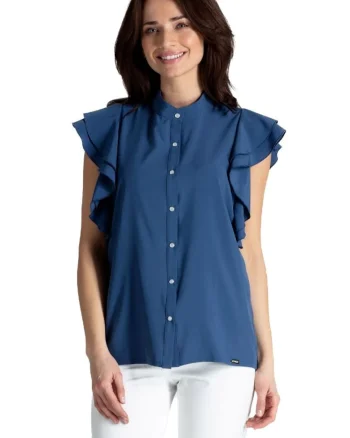 Bluza dama  Kuvien K482 culoare granat, Albastru inchis