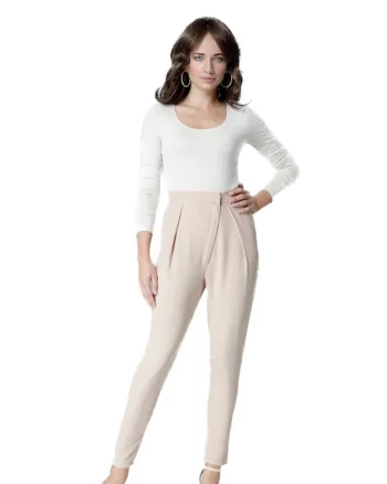 Pantaloni eleganti de dama,  Ardal, bej, Bej