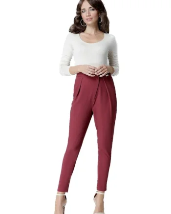 Pantaloni eleganti de dama,  Asse, rosu, Rosu