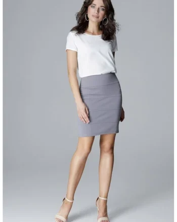 Fusta scurta model 129014, Gri