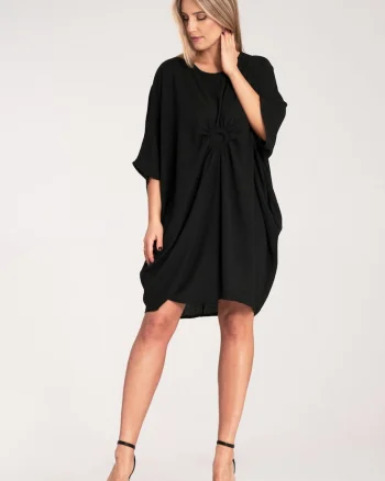 Rochie eleganta  neagra, 100% poliester,