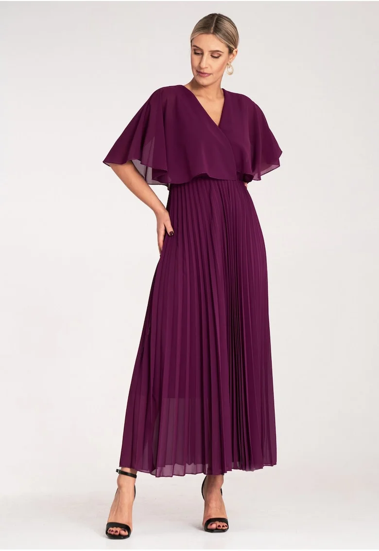 Rochie,  violet, eleganta, din poliester,