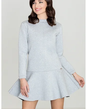 Rochie  K247, gri, poliester,