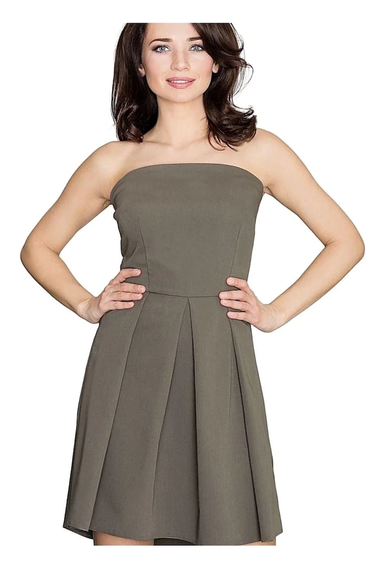 Rochie de cocktail 5902194330114,  Poliester/Viscoza, Verde,