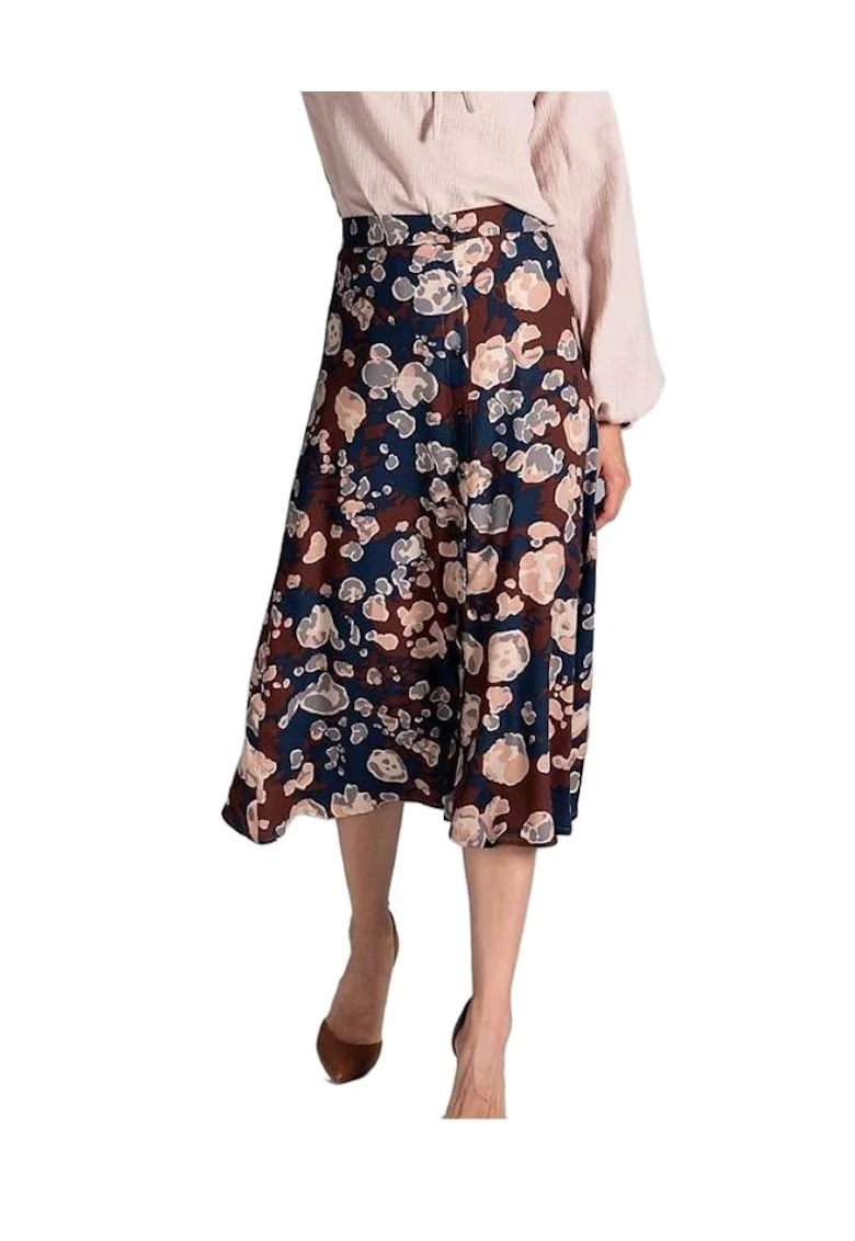 Fusta  multicolor, 100% viscoza,