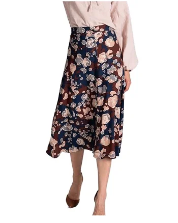 Fusta  multicolor, 100% viscoza,