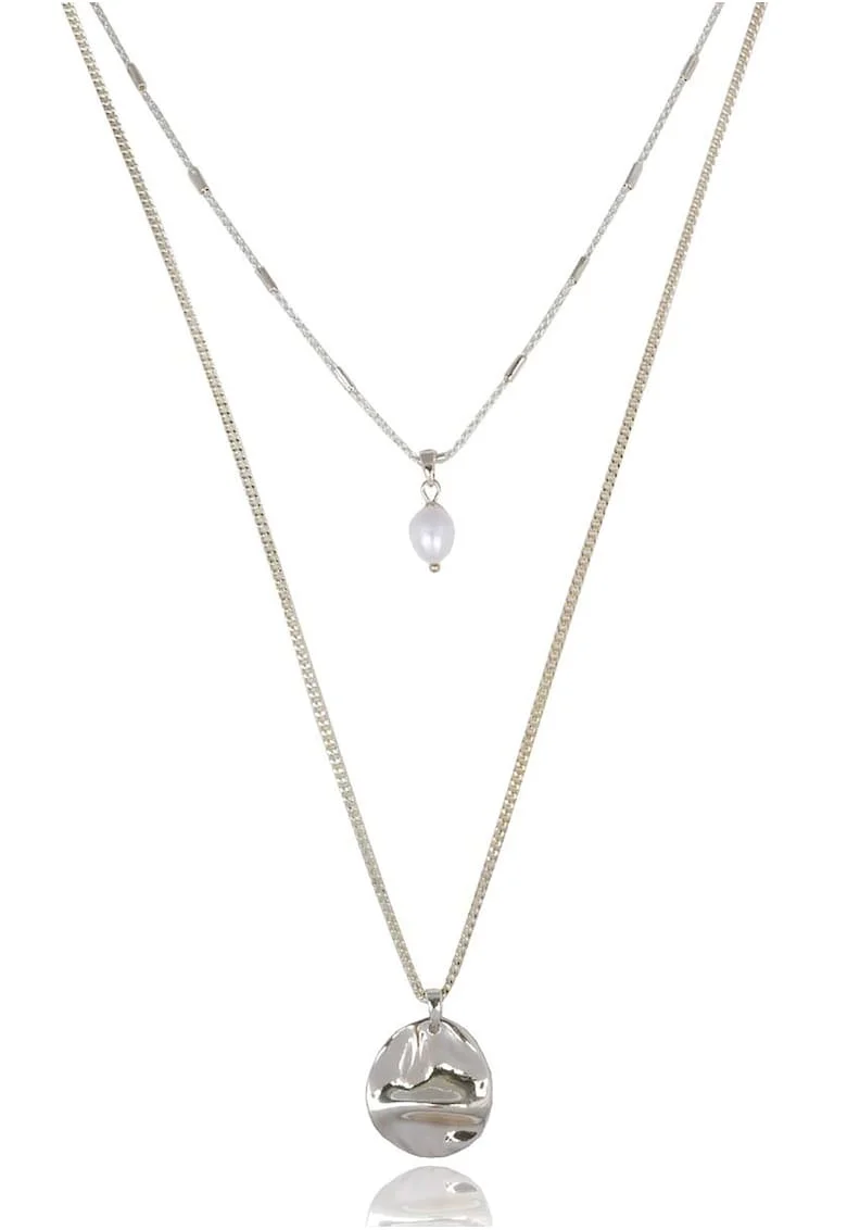 Colier elegant cu perla si moneda