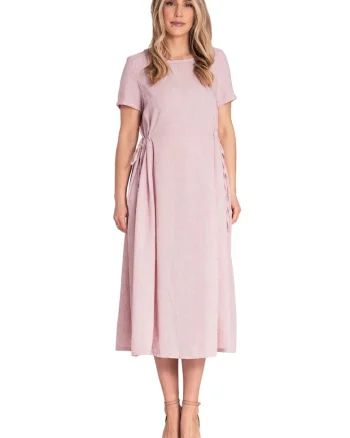 Rochie de cocktail,  roz, poliester,