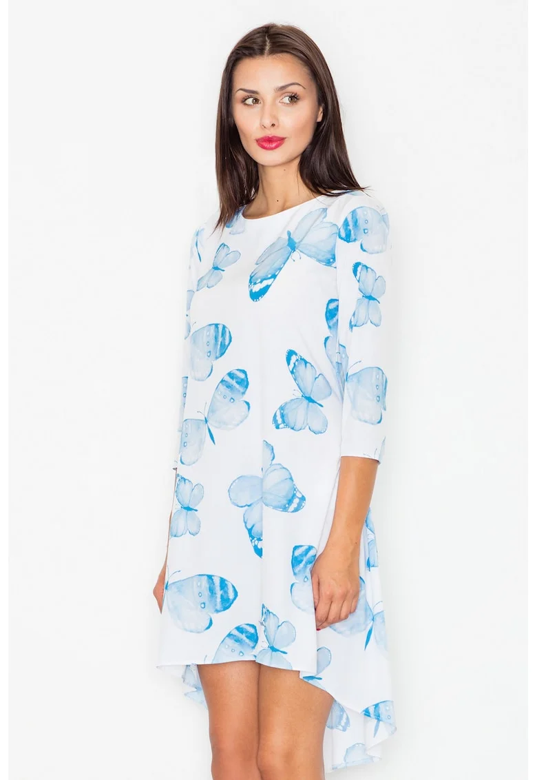 Rochie  asimetrica florala, Multicolor