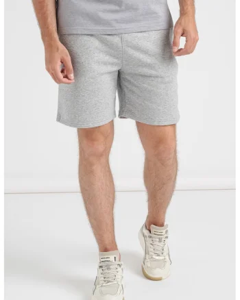 Pantaloni scurti cu logo discret Essential, Gri melange