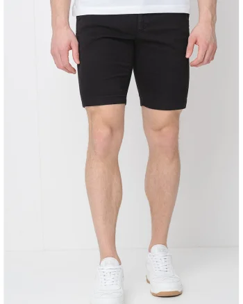 Pantaloni scurti chino slim fit, Negru