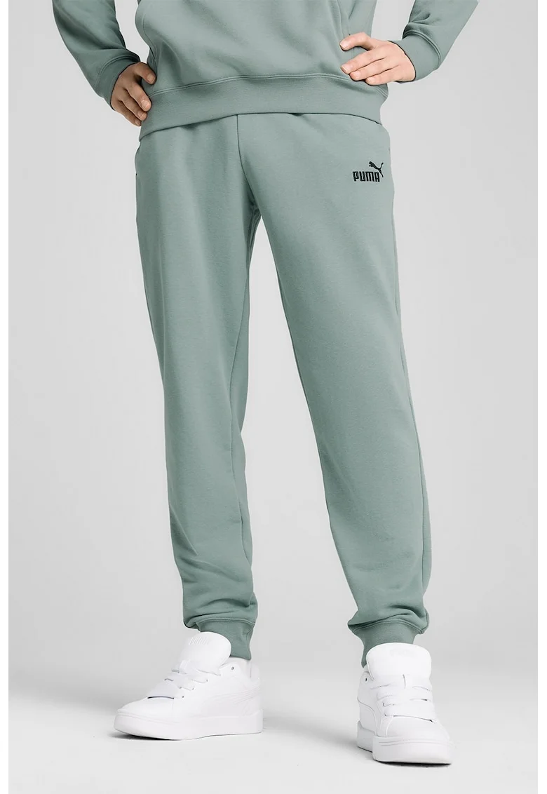 Pantaloni de trening relaxed fit din amestec de bumbac, Verde deschis