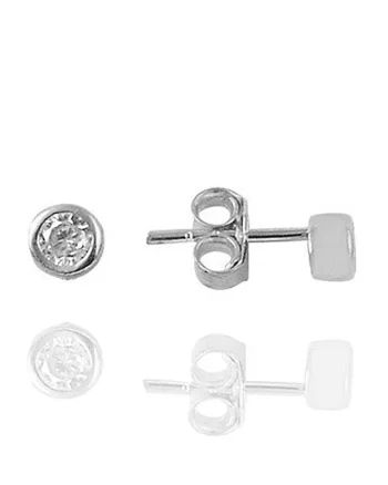 Cercei din argint 925 decorati cu pietre zirconia, Argintiu