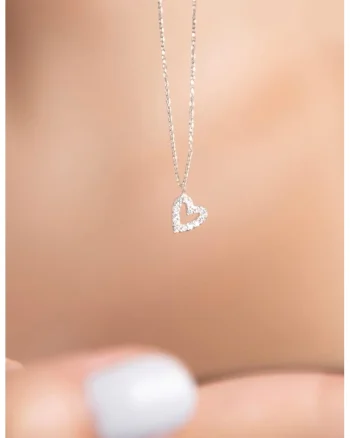 Colier din argint 925 decorat cu zirconia, Argintiu